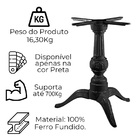 Kit Pé De Mesa E Trava Verona Em Ferro Fundido