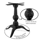 Kit Pé De Mesa E Trava Verona Em Ferro Fundido