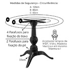 Kit Pé De Mesa E Trava Verona Em Ferro Fundido