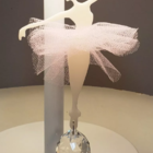 Kit Pendente Bailarina 25x25 + Abajur 20x40 (1 Ping.) Cor Rosa