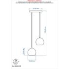 Kit Pendente Bola Branco/dourado /2 3002 + Lamp