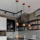 Kit Pendente Bola Preto/cobre /1 3001 + Lamp