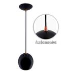 Kit Pendente Bola Preto/cobre /1 3001 + Lamp