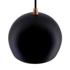 Kit Pendente Bola Preto/cobre /1 3001 + Lamp