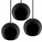 Kit Pendente Bola Preto/cromado /3 3003 + Lamp