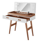 Kit Penteadeira Retrô Carolina + Banqueta Vitória 100cm Pés M