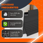 Kit Perfil Embutir Rodapé Difusor + Fita De Led + Fonte Slim