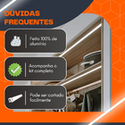 Kit Perfil Led Embutir 15x10mm + Fita De Led 240 + Fonte 12v