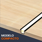 Kit Perfil Led Embutir 15x10mm + Fita De Led 240 + Fonte 12v