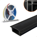 Kit Perfil Led Embutir 24mm All Black + Fita De Led + Fonte -