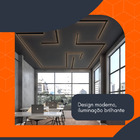 Kit Perfil Led Sobrepor All Black 17mm + Fita 240 + Fonte Bra