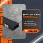 Kit Perfil Led Sobrepor All Black 17mm + Fita 240 + Fonte Bra