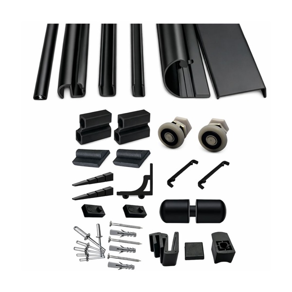 Kit Perfis E Acessorios P/ Box Banheiro Padrao 1,90m Altura X