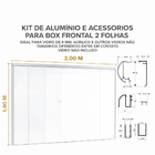 Kit Perfis E Acessorios P/ Box Banheiro Padrao 1,90m Altura X