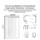 Kit Perfis E Acessorios P/ Box Banheiro Padrao 1,90m Altura X