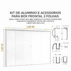 Kit Perfis E Acessorios P/ Box Banheiro Padrao 1,90m Altura X