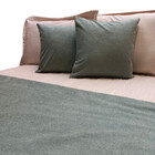 Kit Peseira Boucle King Com 2 Capas De Almofada  Erva Doce