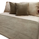 Kit Peseira Cotele King Com 2 Capas De Almofada  Bege