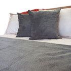 Kit Peseira Cotele King Com 2 Capas De Almofada  Cinza