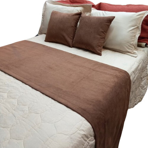 Kit Peseira Cotele King Com 2 Capas De Almofada  Telha