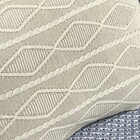 Kit Peseira Tricot Geométrico Bege King 2,60x60 Paloma Home