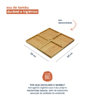 Kit Pestiqueira Bambu Com Mini Garfos E Facas Em Bambu Natura