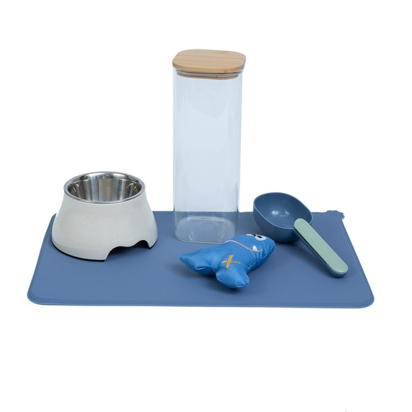 Kit Pet Alimentação E Pelúcia Com Pote 5 Pçs - Oikos Unica U