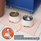 Kit Pet Com Comedouro Ou Bebedouro E Jogo Americano - 3pçs Oi