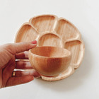 Kit Petisqueira com 7 Divisórias De Bambu Flower 19x1,5cm com