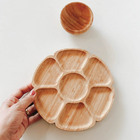 Kit Petisqueira com 7 Divisórias De Bambu Flower 19x1,5cm com