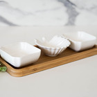 Kit Petisqueira Conjunto 3 Molheira Bowl Porcelana Concha Bra