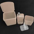 Kit Pia 3 Peças Dispenser Detergente Lixeira Escorredor Ou Be