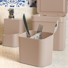 Kit Pia 3 Peças Dispenser Detergente Lixeira Escorredor Ou Be