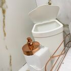 Kit Pia Cozinha Future 4pçs Branco Com Rose Gold