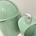 Kit Pia Cozinha Lixeira E Porta Detergente Verde Menta 2pçs