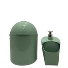 Kit Pia Cozinha Lixeira E Porta Detergente Verde Menta 2pçs