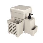 Kit Pia Cozinha Stolf Areia 3pçs