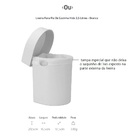 Kit Pia Lixeira + Dispenser Branco Para Detergente E Esponja