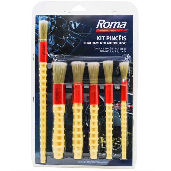 Kit Pincéis Especiais De Detalhamento Automotivo Interno/exte