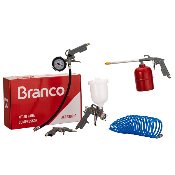Kit Pintura De Ar Com 5 Peças Para Compressor Branco | Leroy Merlin