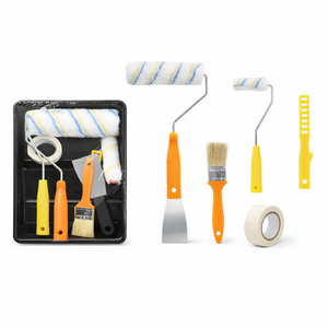 Foto de Kit Pintura Parede Teto Rolo De Lã 6 Pcs C/bandeja Casa Uso M