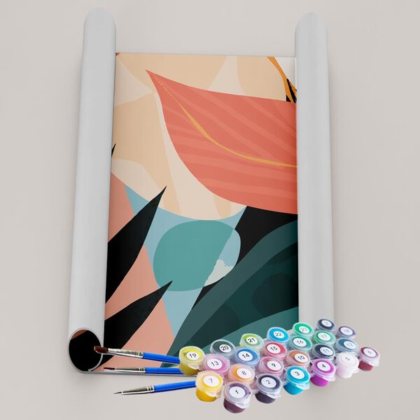 Kit Pintura Terapêutica -  Folhagens Coloridas