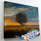 Kit Pintura Terapêutica - A Arvore No Por Do Sol