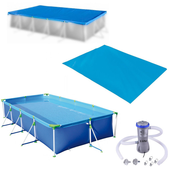 Kit Piscina 5000 L Premium Com Capa Forro Bomba Filtro 110v 3028 L H Leroy Merlin