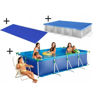 Kit Piscina 5000 Litros Premium Mor 3 25m X 2 06 X 75cm Capa Forro Piscina Leroy Merlin