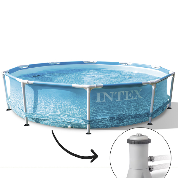 Kit Piscina Estrutural Redonda Com Bomba Filtrante 127v Beira