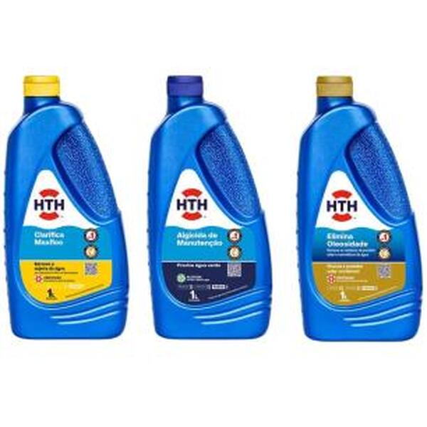 Kit Piscina Hth Protege Clarifica Elimina Oleosidade 1 Litro