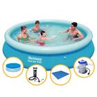 Kit Piscina Inflável Bestway 3.700 Litros Filtro 220v Capa Bo