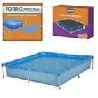 Kit Piscina Quadrada 1500 Litros + Capa E Forro Mor