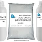 kit Piso Micro Cimento Queimado Líquido branco 20kg